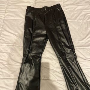 Leather pants w/ slits